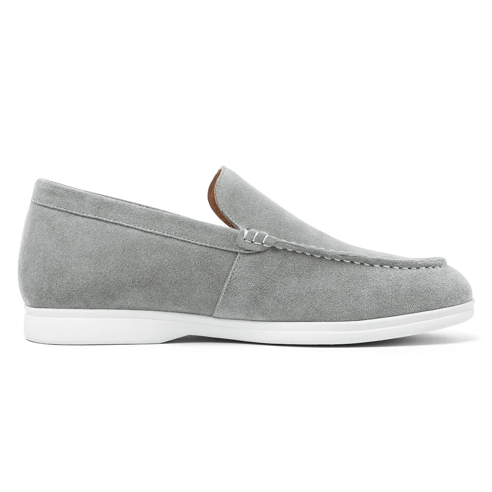 5 CM / 1.95 Inches CMR CHAMARIPA Men's Elevator Shoes - Suede Apron Toe Loafers