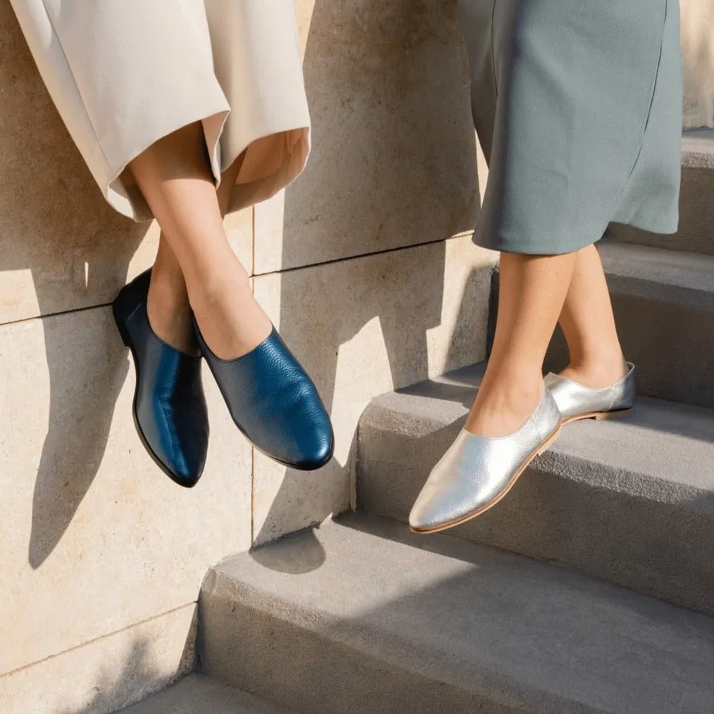 Adeela silver loafer