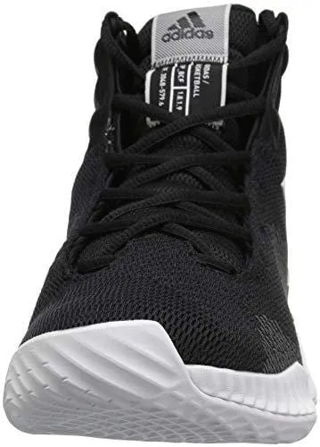 adidas Men's Pro Bounce 2018 Basketball Shoe, Black/White/Grey, 10.5 M US