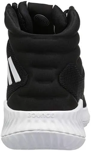 adidas Men's Pro Bounce 2018 Basketball Shoe, Black/White/Grey, 10.5 M US