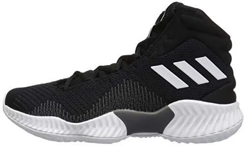 adidas Men's Pro Bounce 2018 Basketball Shoe, Black/White/Grey, 10.5 M US