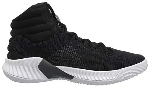 adidas Men's Pro Bounce 2018 Basketball Shoe, Black/White/Grey, 10.5 M US