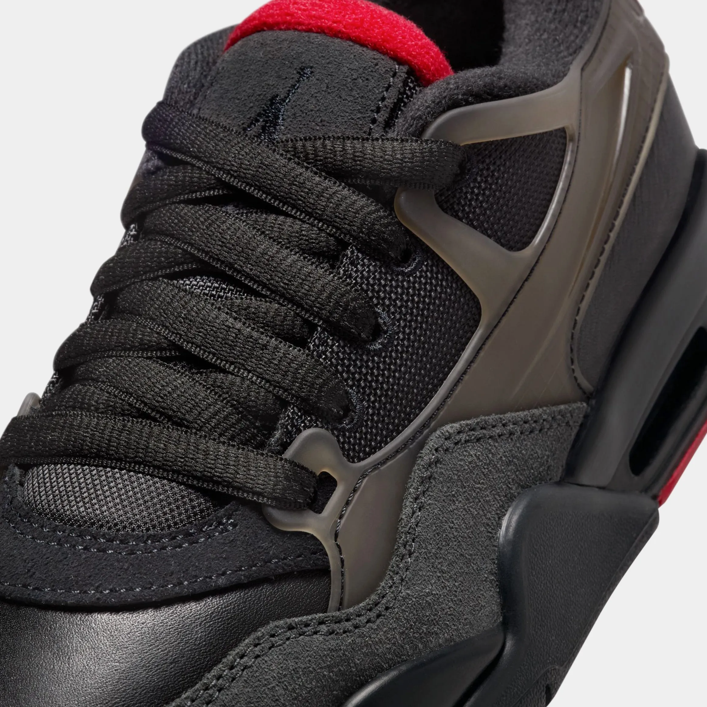 Air Jordan 4 RM Grade School Basketball Shoes (Black/Varsity Red)