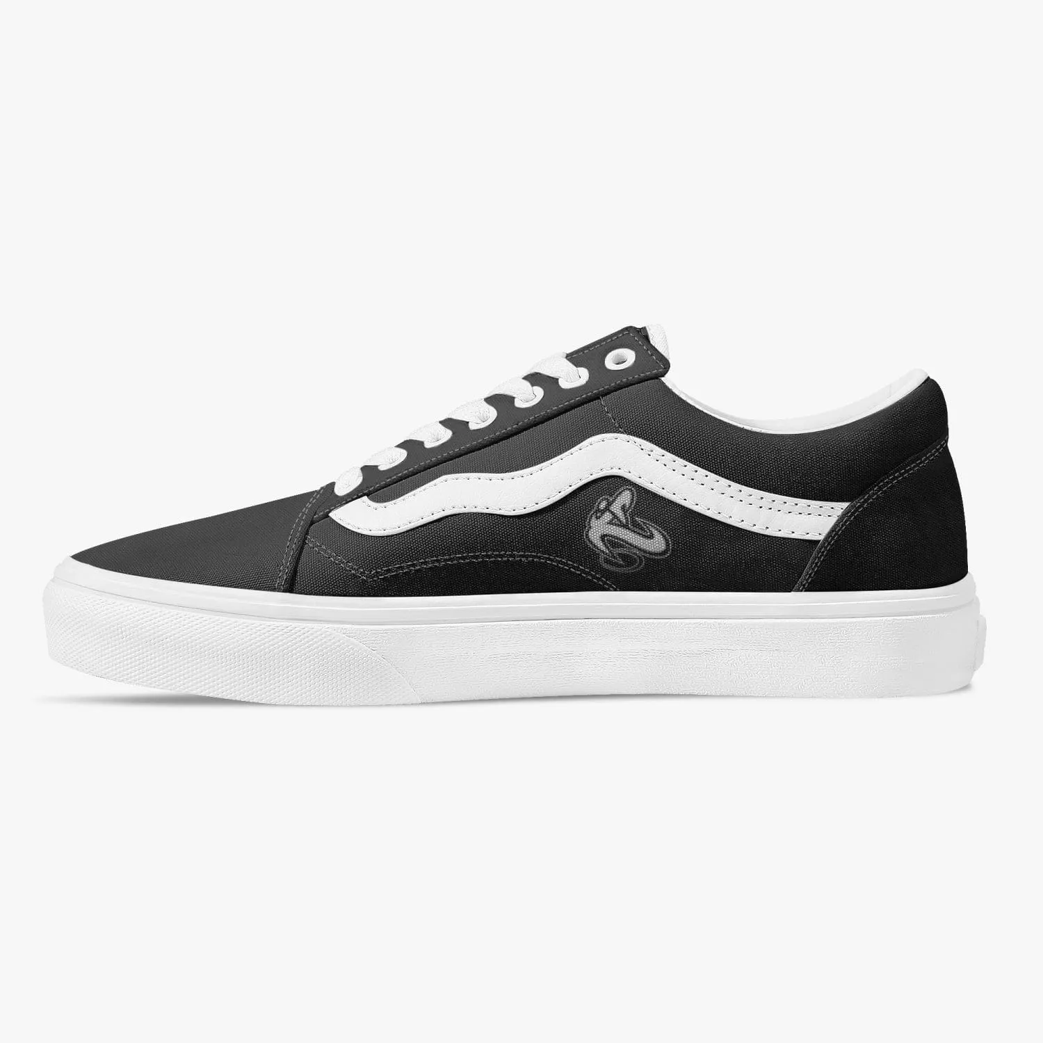 Athletic Apparatus Black Trendy Low-Top Canvas Sneakers