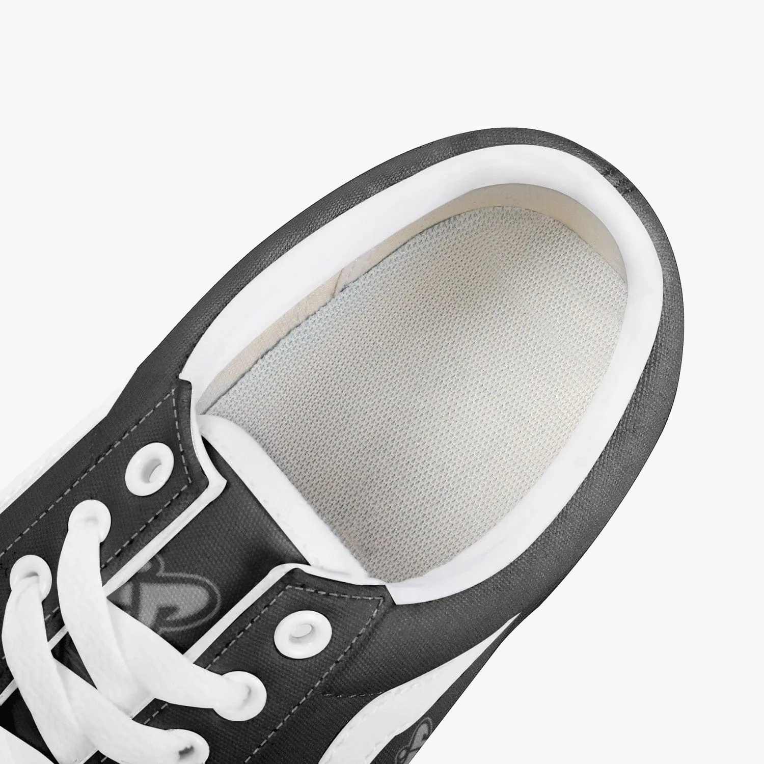Athletic Apparatus Black Trendy Low-Top Canvas Sneakers