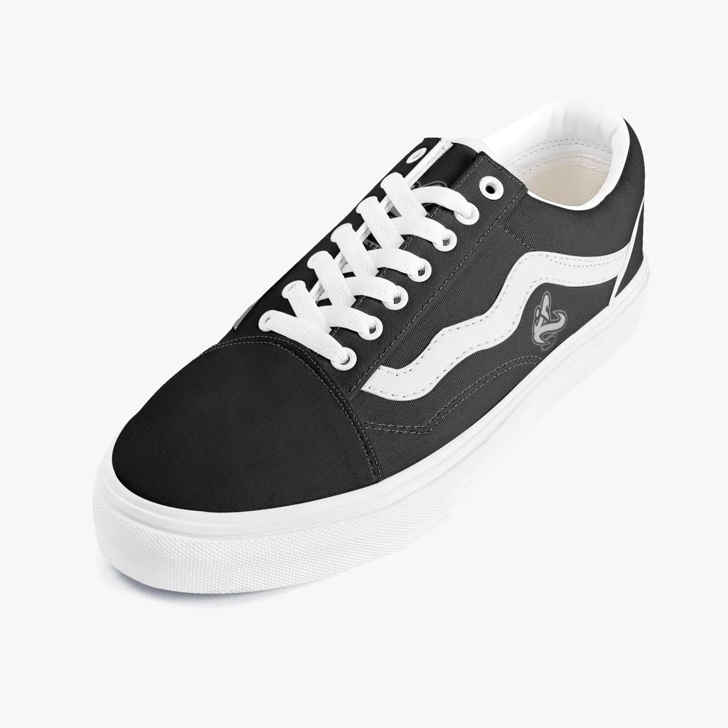 Athletic Apparatus Black Trendy Low-Top Canvas Sneakers