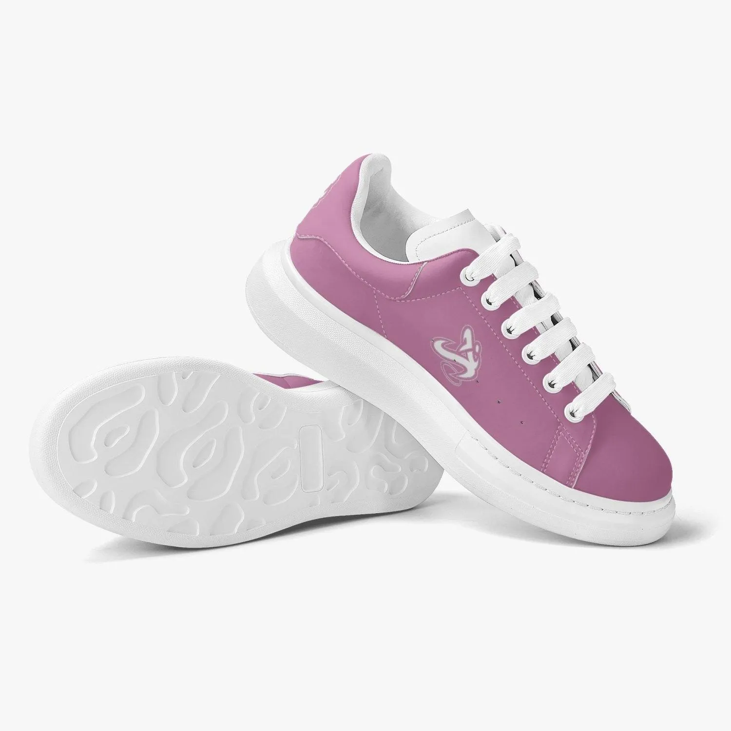 Athletic Apparatus Pink 1 Lifestyle Low-Top Leather Sneakers