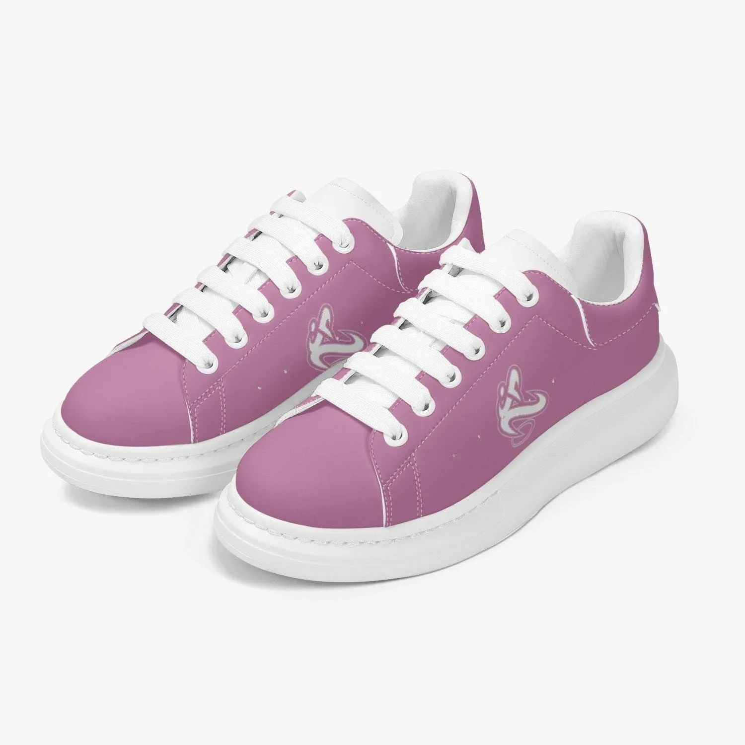 Athletic Apparatus Pink 1 Lifestyle Low-Top Leather Sneakers