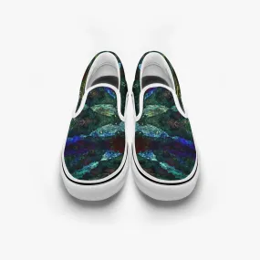 Azule Split-Style Psychedelic Slip-On Shoes