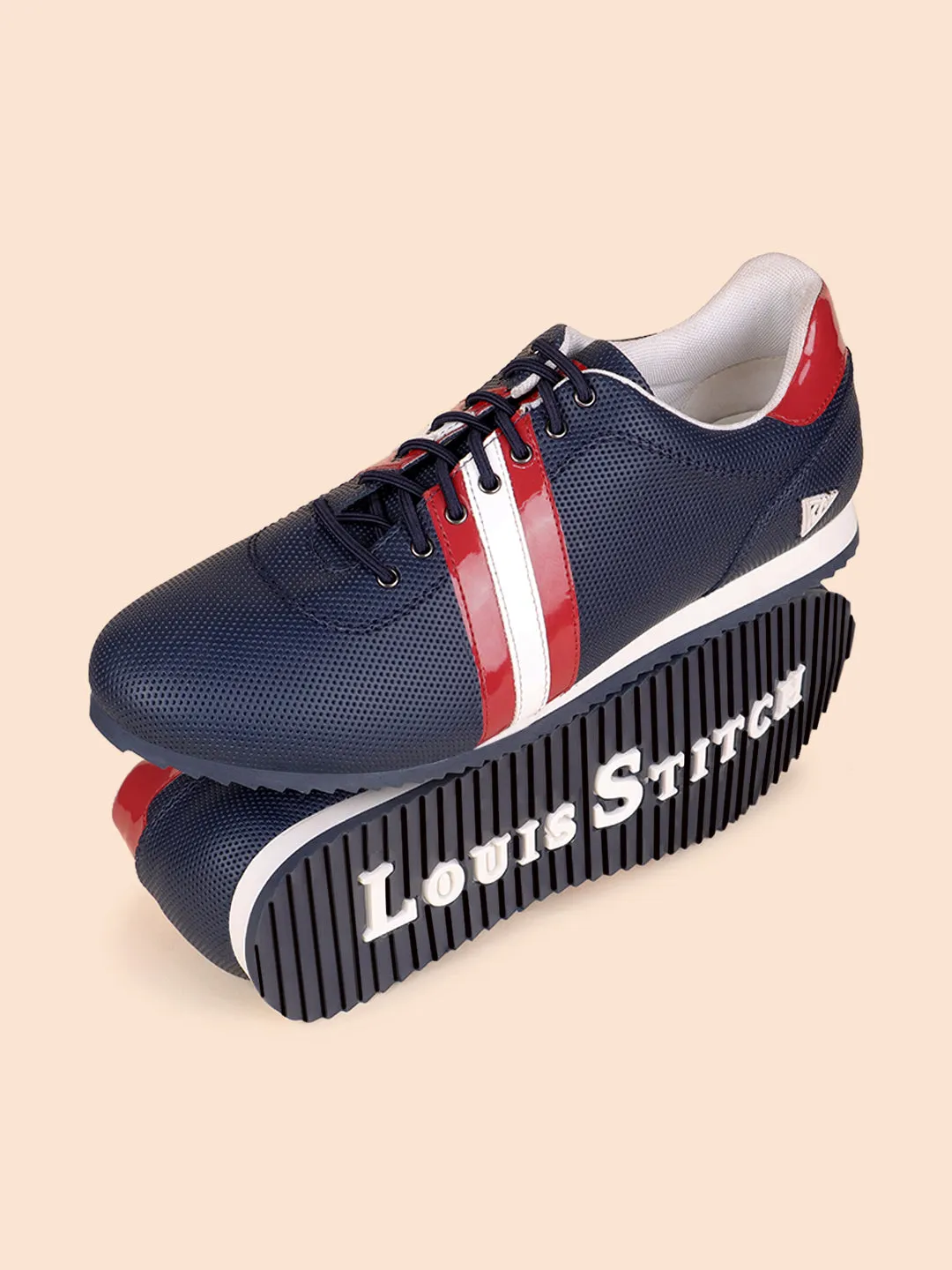 Brazillian Blue Fashion Color Blocked Lace-Up Sneaker