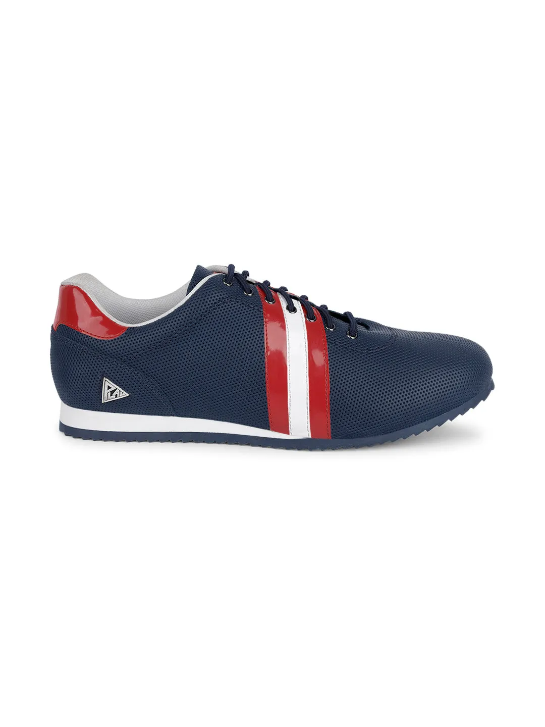 Brazillian Blue Fashion Color Blocked Lace-Up Sneaker