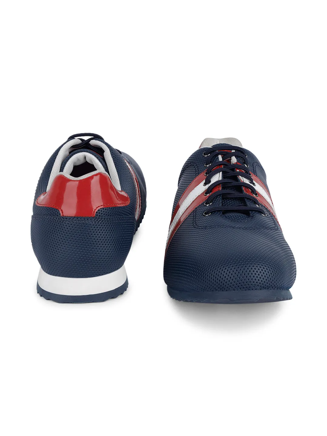 Brazillian Blue Fashion Color Blocked Lace-Up Sneaker