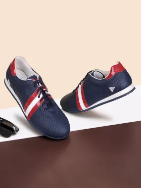 Brazillian Blue Fashion Color Blocked Lace-Up Sneaker