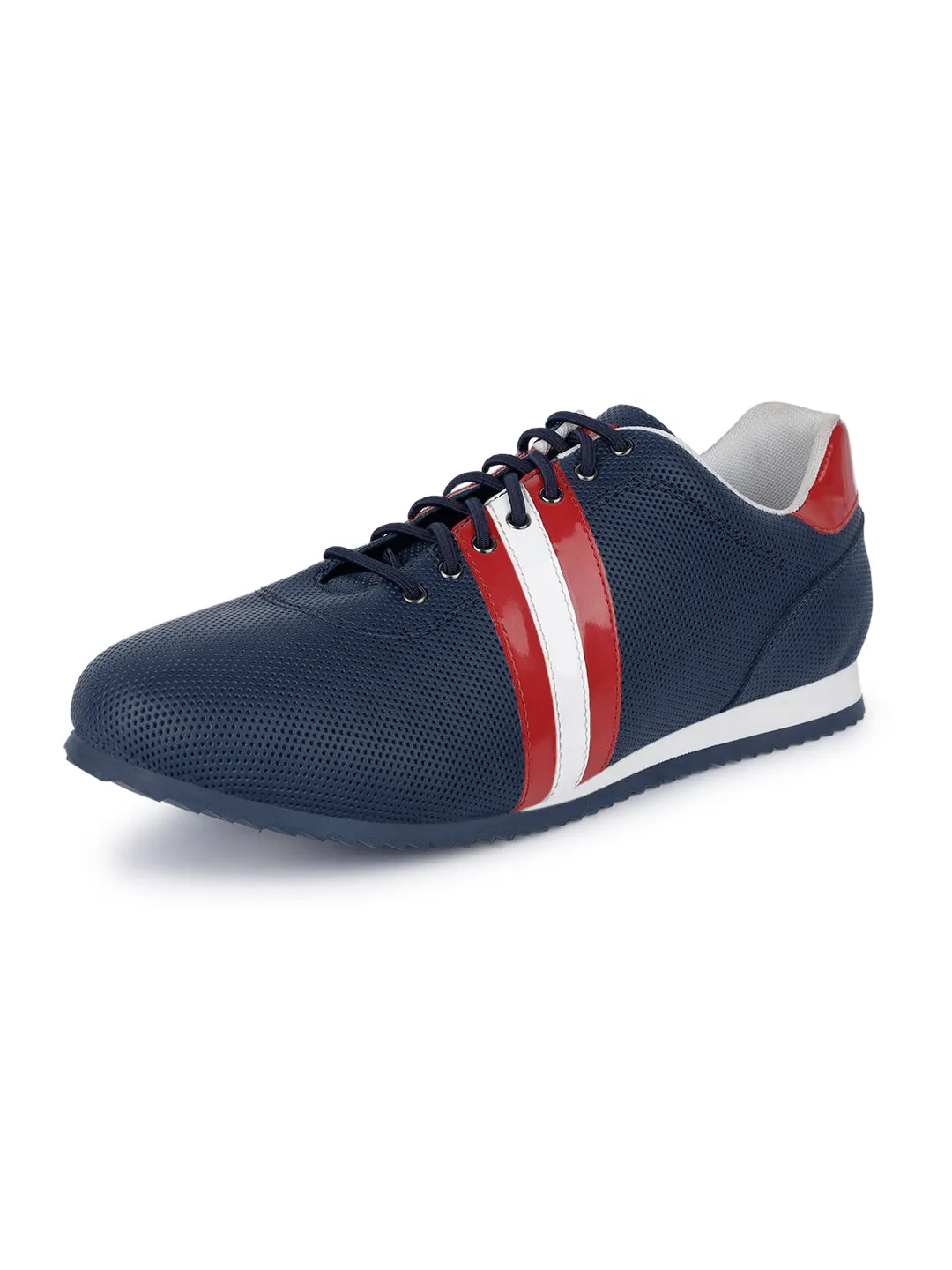 Brazillian Blue Fashion Color Blocked Lace-Up Sneaker