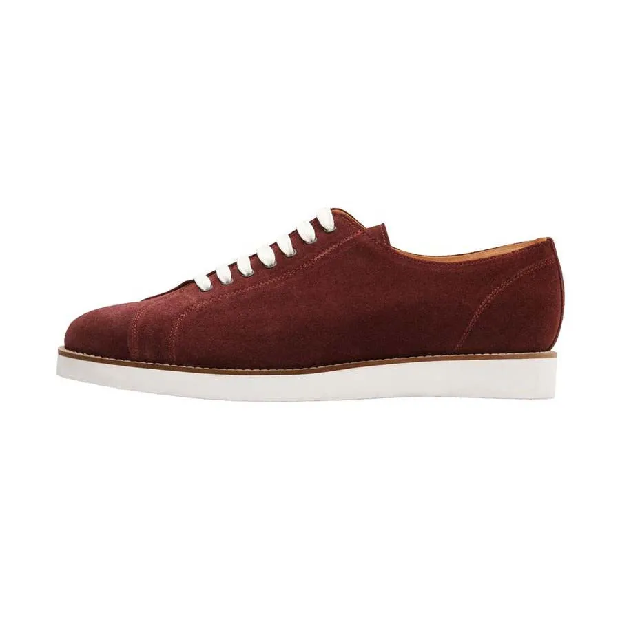 Burgundy Suede Classic Sneakers