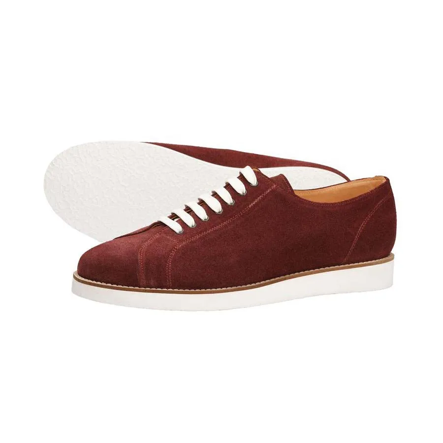 Burgundy Suede Classic Sneakers