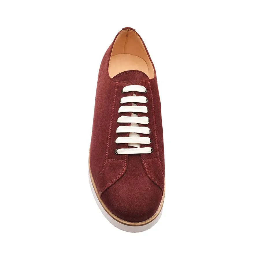 Burgundy Suede Classic Sneakers
