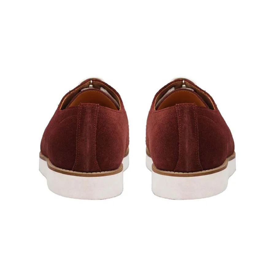 Burgundy Suede Classic Sneakers