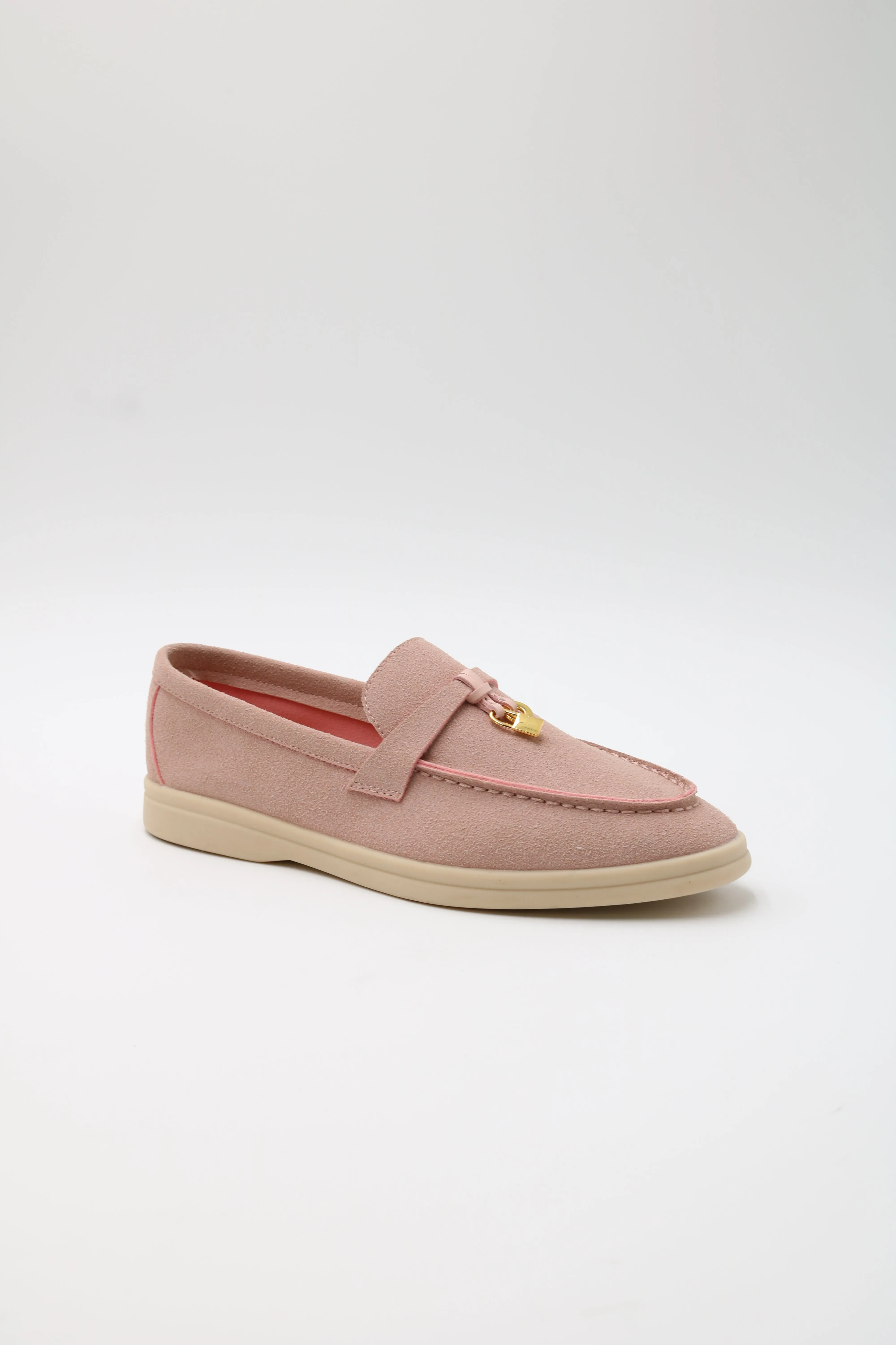 CHARLIE-01 Gold-Accent Loafers