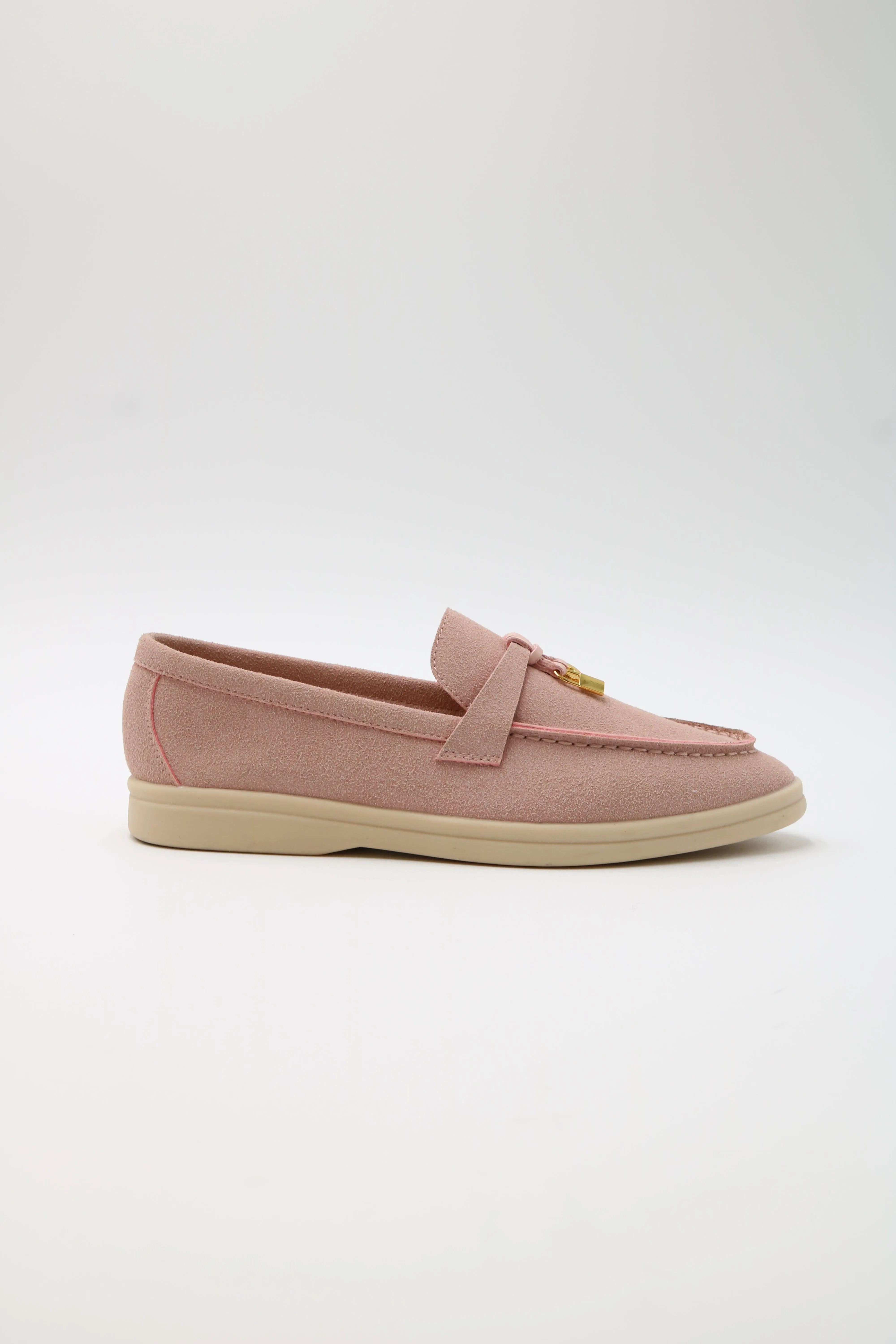 CHARLIE-01 Gold-Accent Loafers