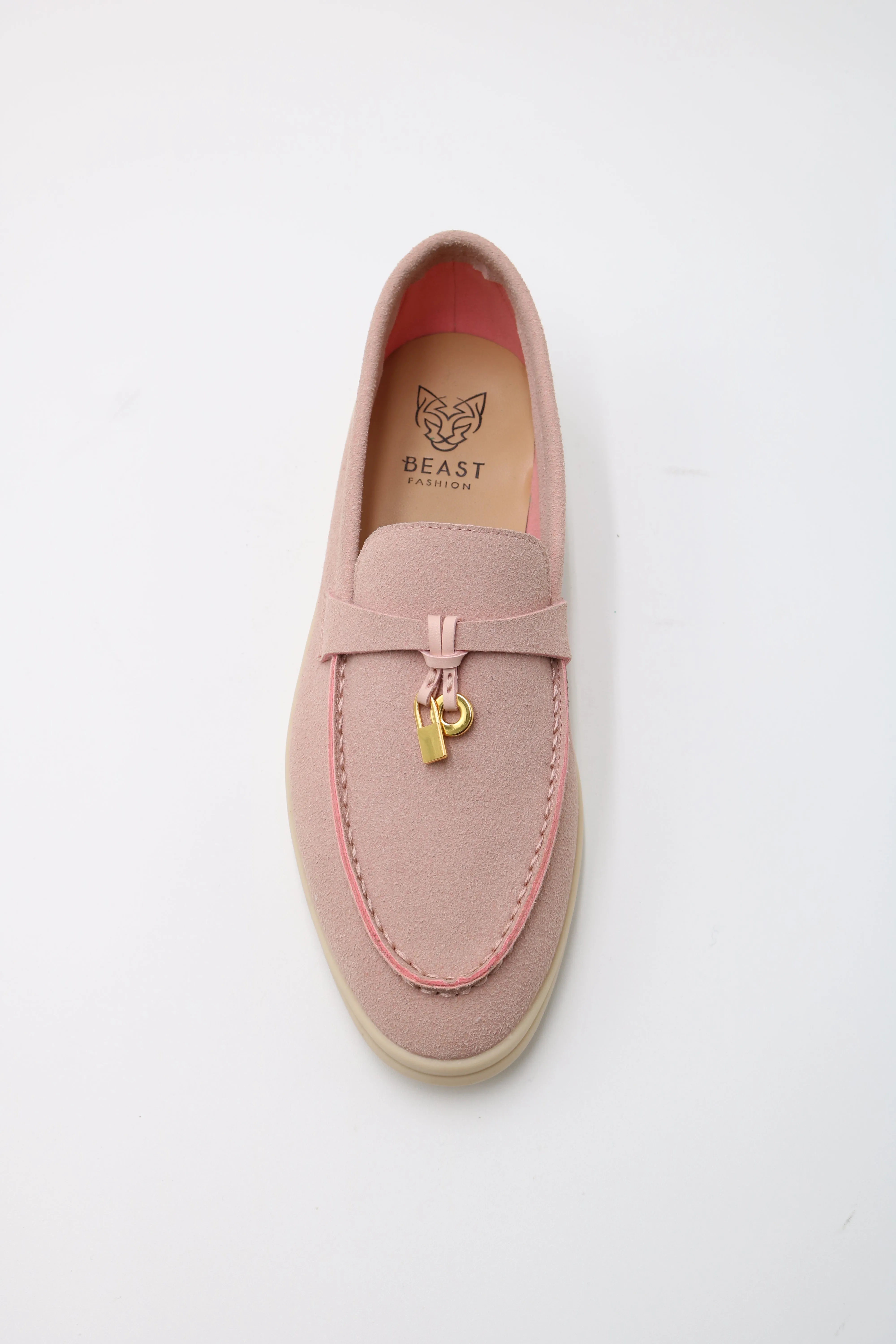 CHARLIE-01 Gold-Accent Loafers