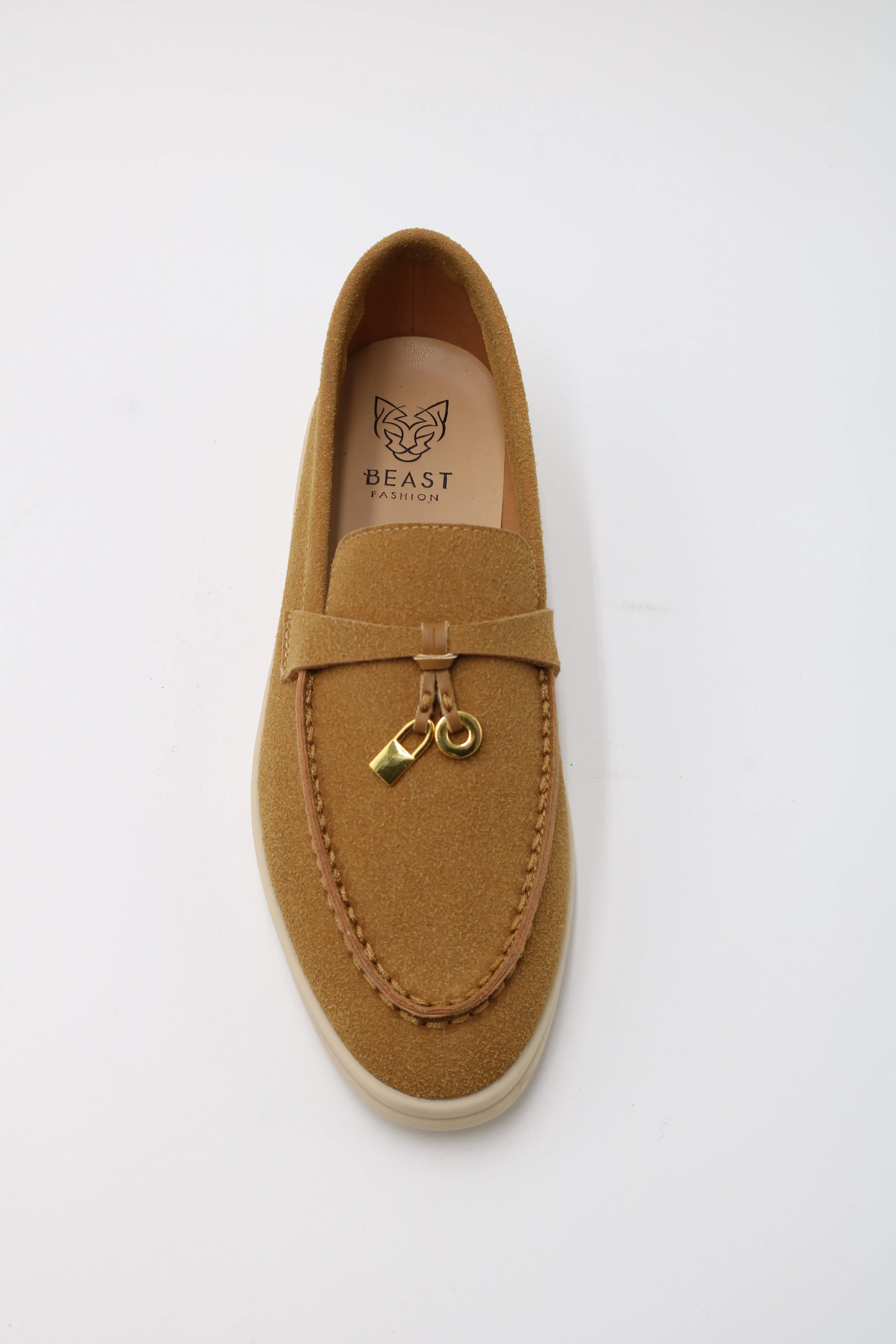 CHARLIE-01 Gold-Accent Loafers