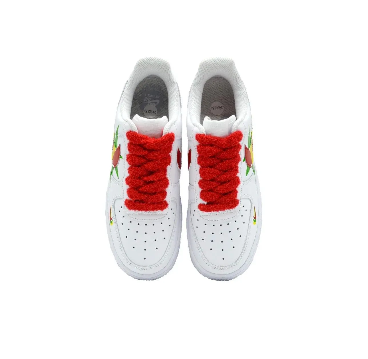 Customized Women's Nike Air Force 1 Low Christmas Tree Sneakers DD8959-100-Team111