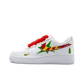 Customized Women's Nike Air Force 1 Low Christmas Tree Sneakers DD8959-100-Team111