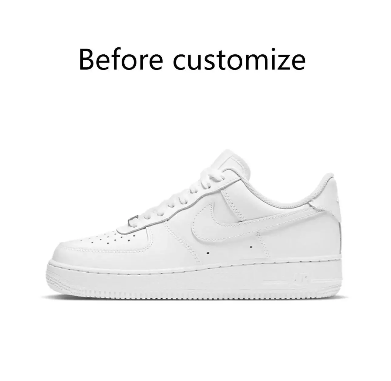 Customized Women's Nike Air Force 1 Low Christmas Tree Sneakers DD8959-100-Team111
