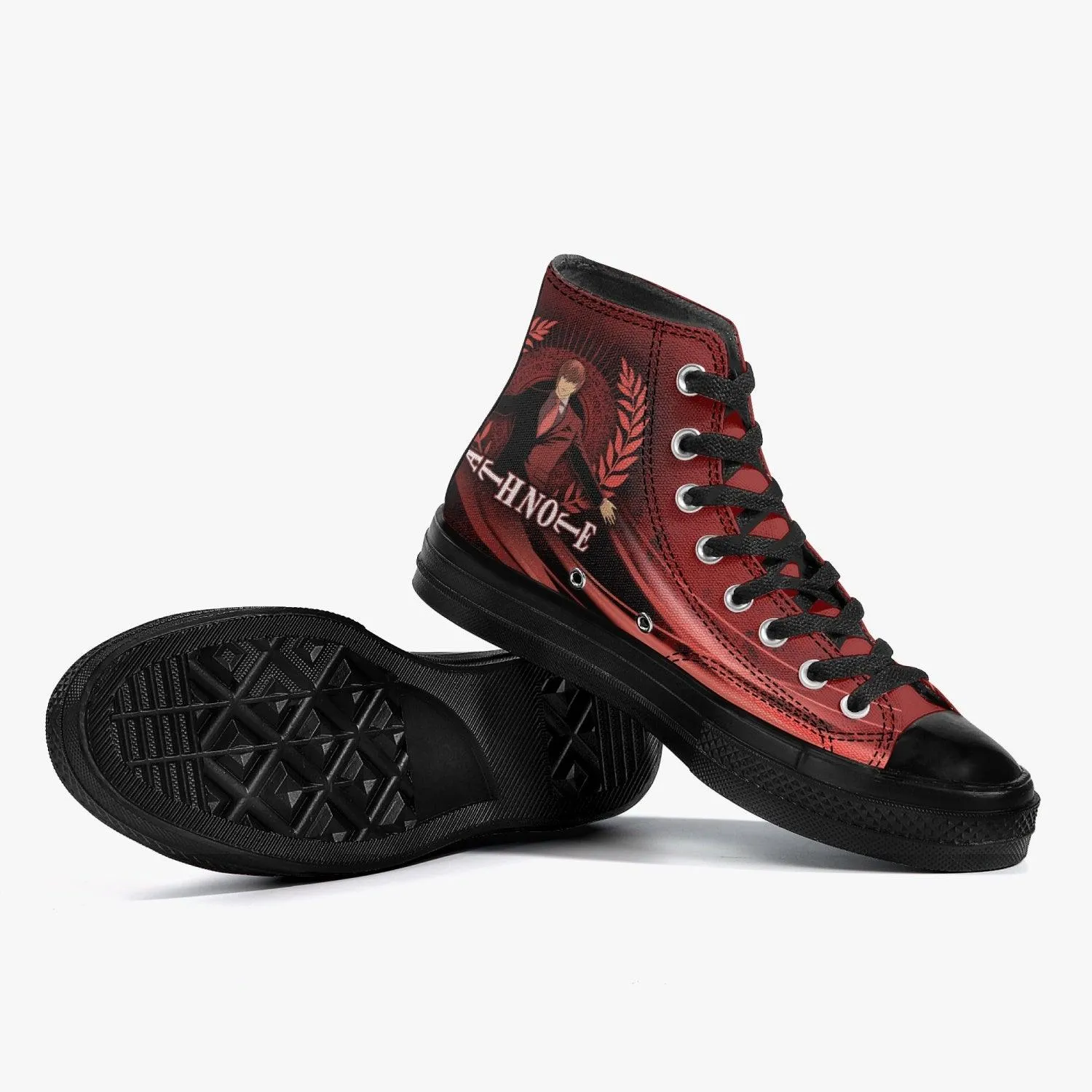 Death Note Kira Red/Black A-Star High Anime Shoes