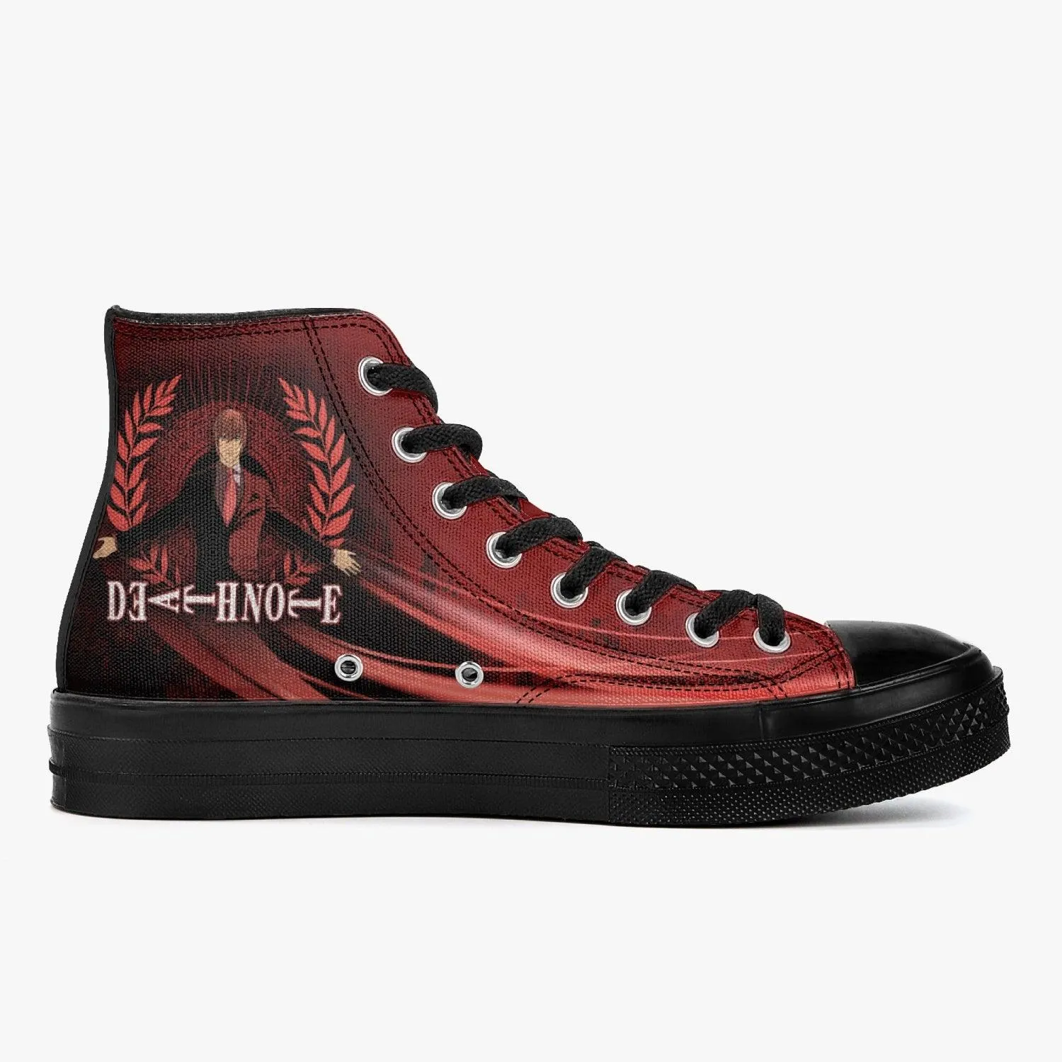 Death Note Kira Red/Black A-Star High Anime Shoes