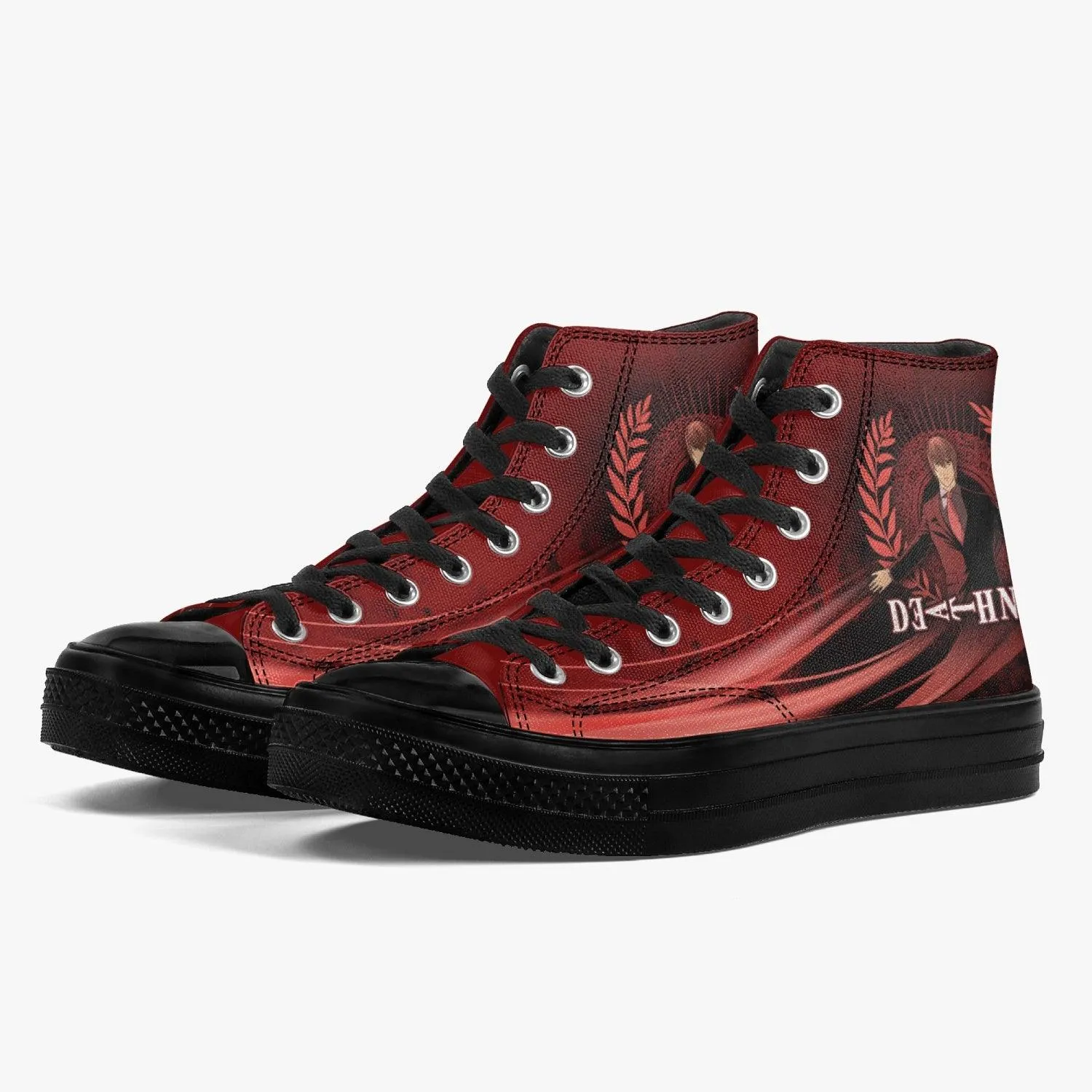 Death Note Kira Red/Black A-Star High Anime Shoes