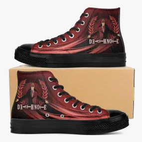 Death Note Kira Red/Black A-Star High Anime Shoes