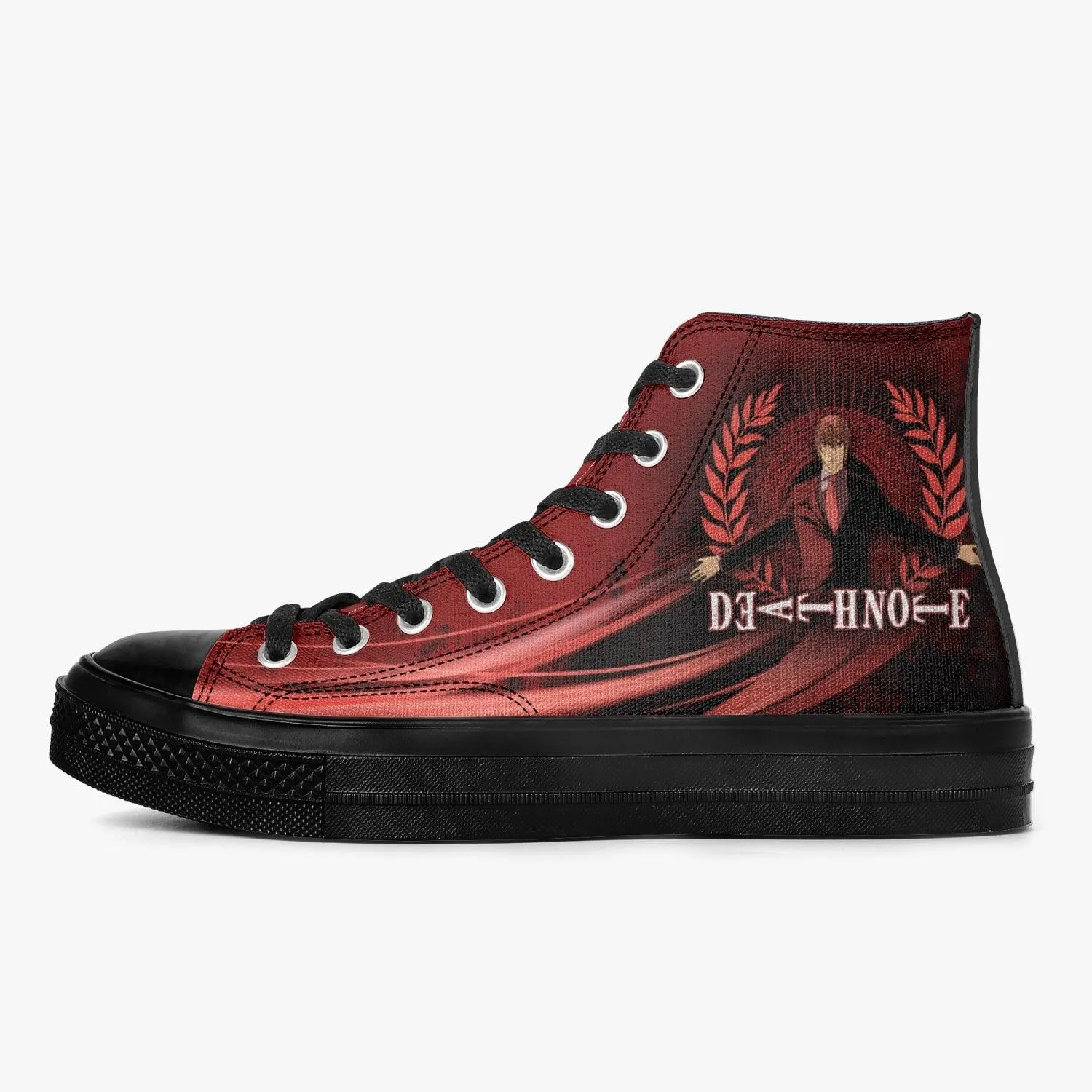 Death Note Kira Red/Black A-Star High Anime Shoes