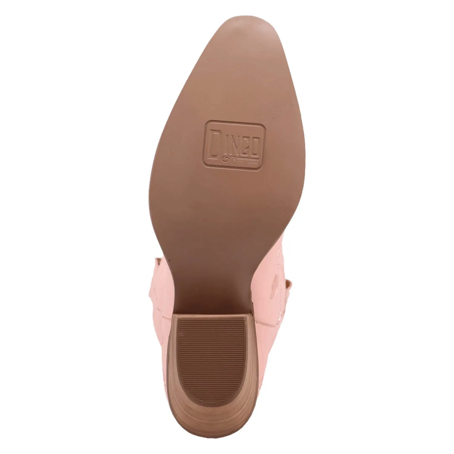 Dingo Womens Love Bug Pink Leather Cowboy Boots