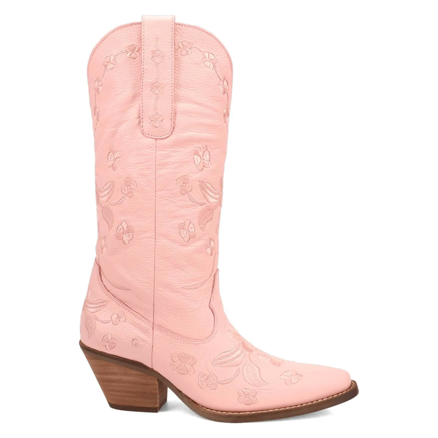 Dingo Womens Love Bug Pink Leather Cowboy Boots