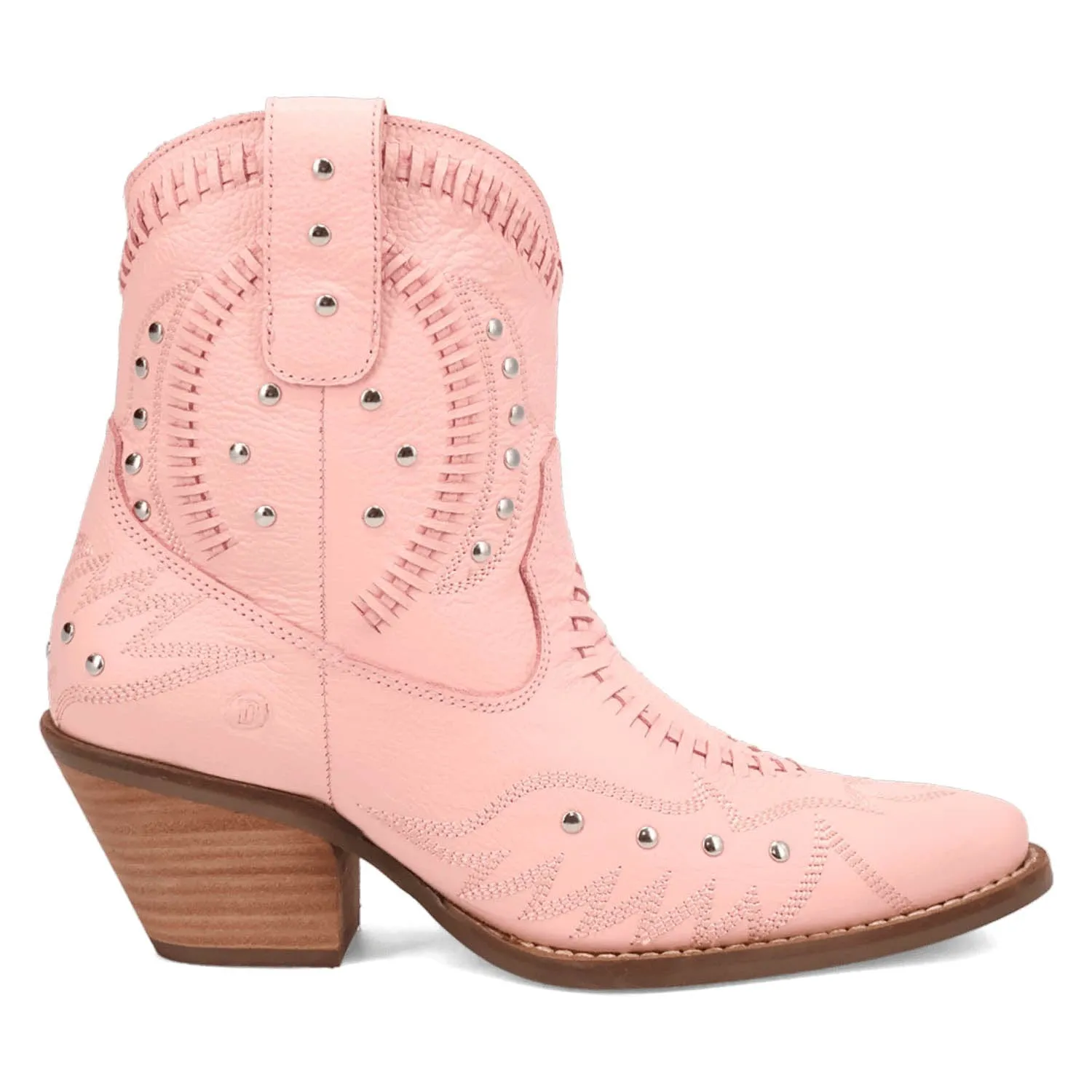 Dingo Womens Preciousie Pink Leather Cowboy Boots