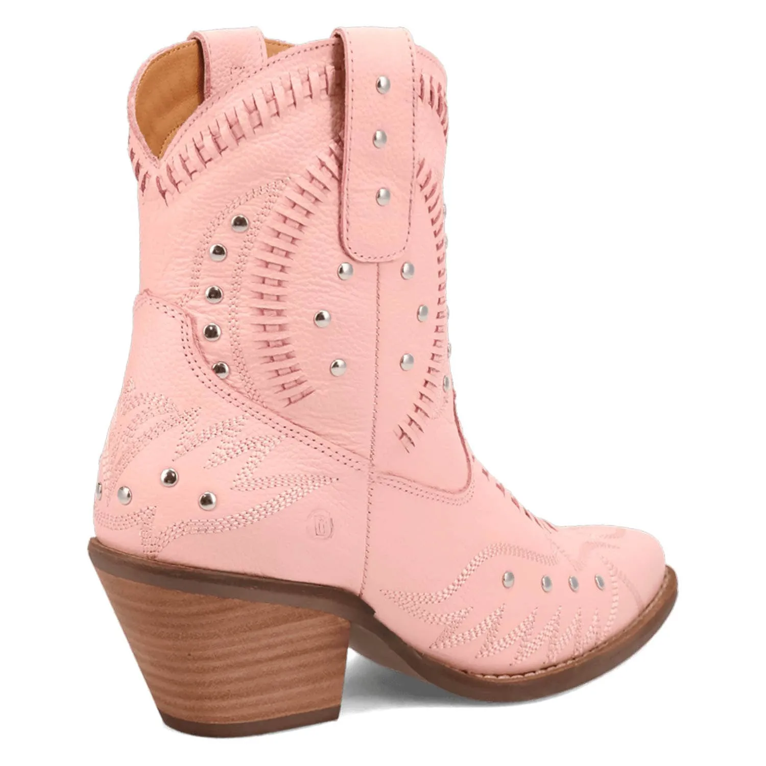 Dingo Womens Preciousie Pink Leather Cowboy Boots