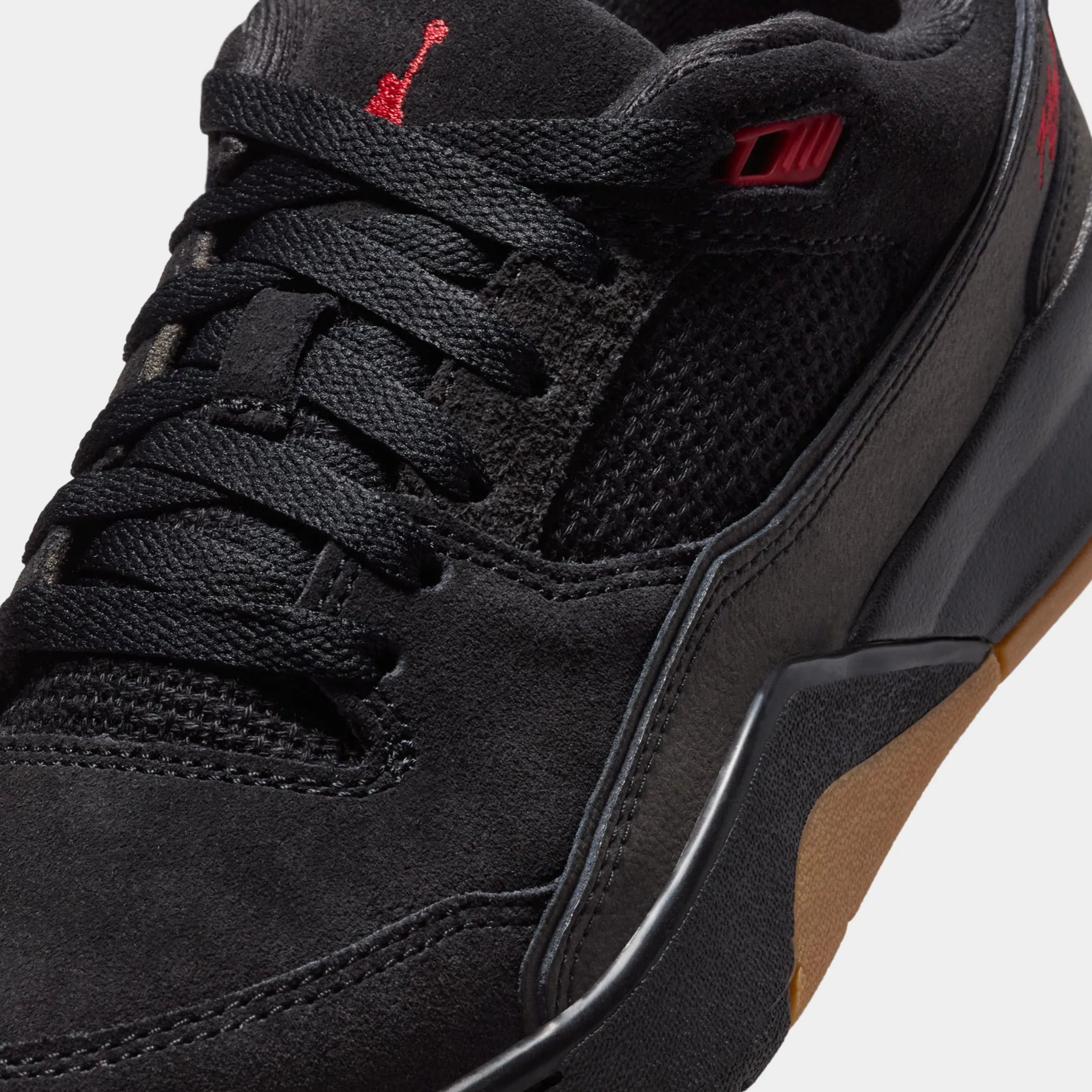 Flight Court Grade School Basketball Shoes (Black/Varsity Red/Gum/Med Brown)