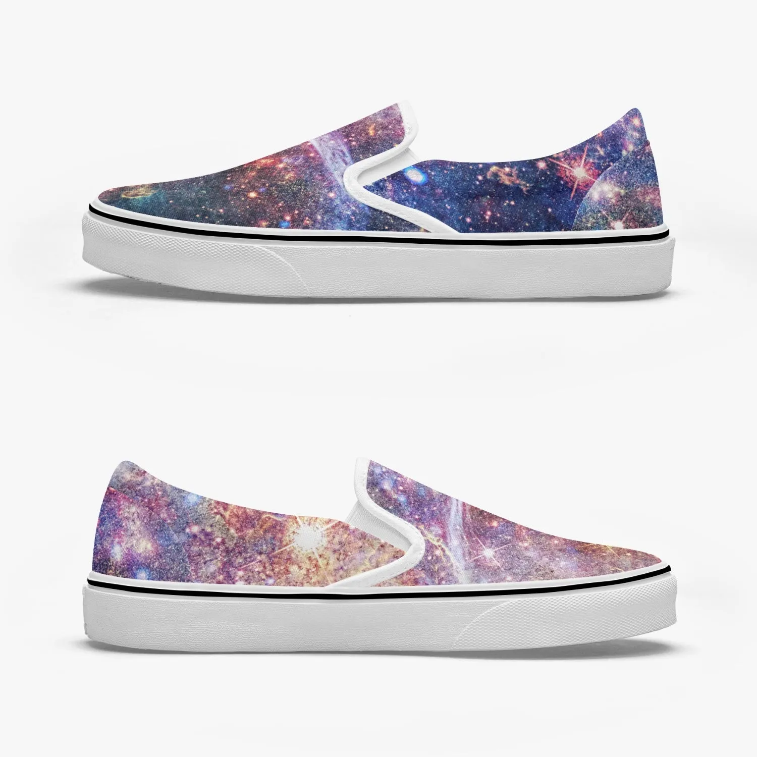 Niari's Shadow Split-Style Psychedelic Slip-On Shoes