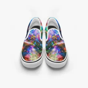 Oriarch Split-Style Psychedelic Slip-On Shoes