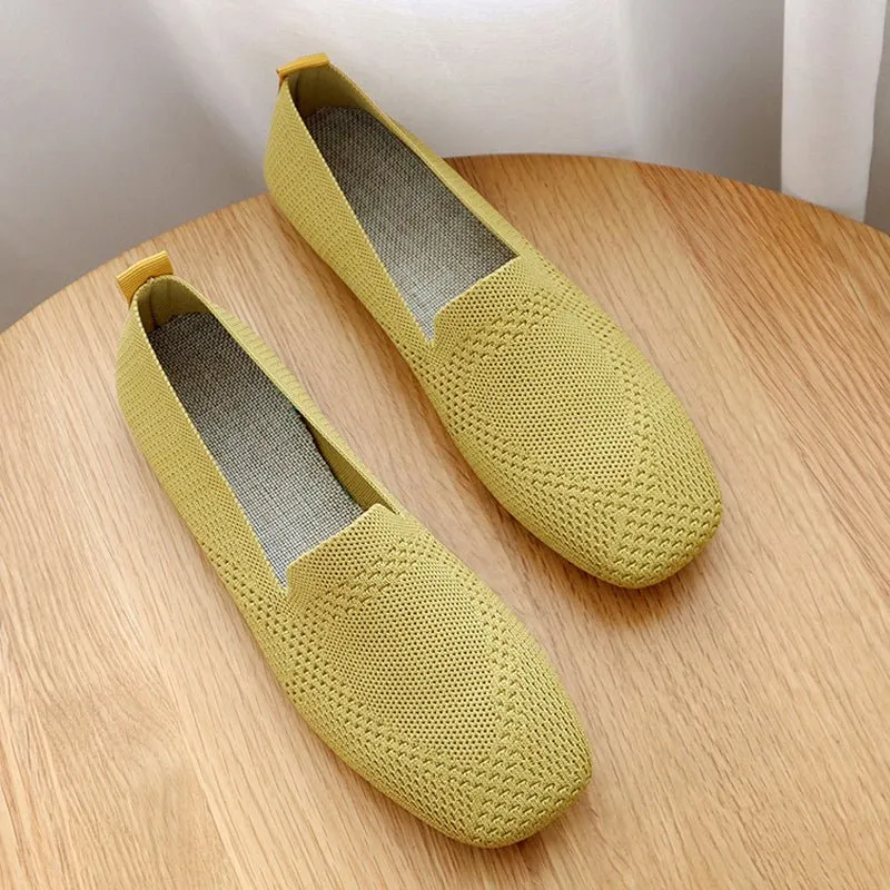Square Toe Knitted Sole