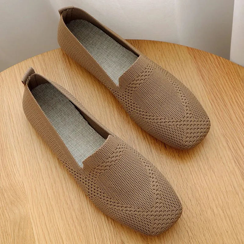 Square Toe Knitted Sole