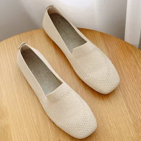 Square Toe Knitted Sole