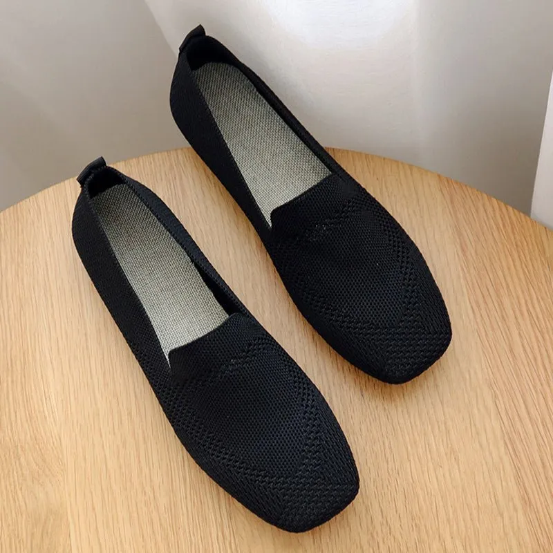Square Toe Knitted Sole