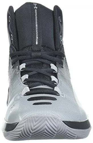 Under Armour Men's Rocket 3 Basketball Shoe, Black (005)/Zinc Gray, 9.5
