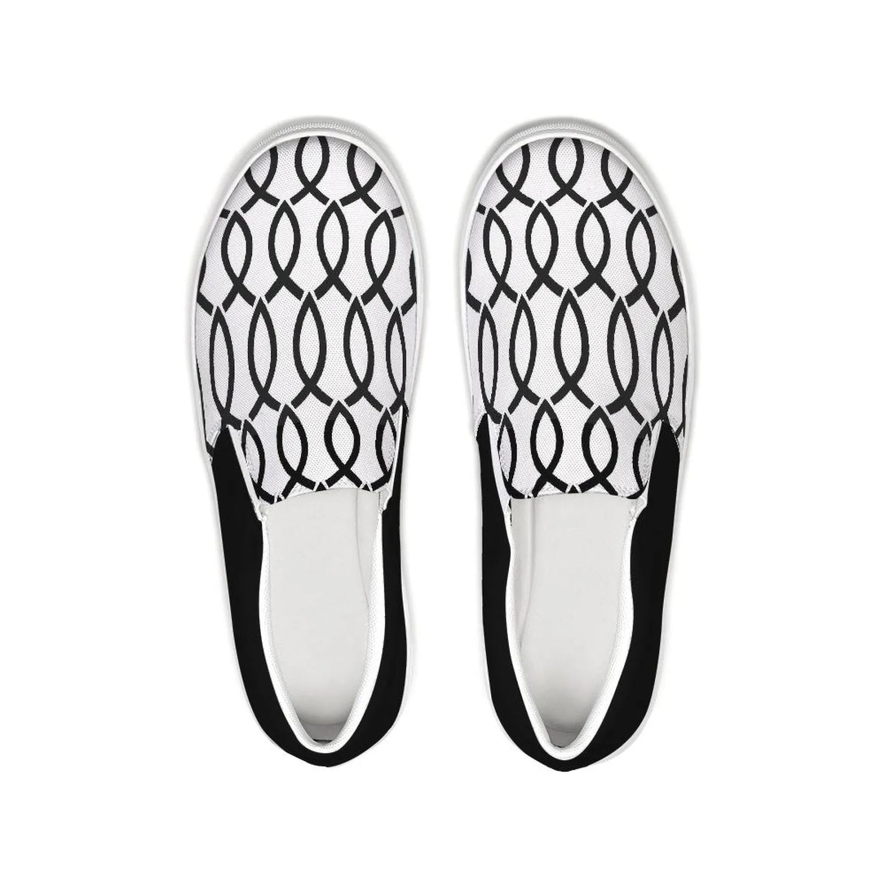 Women's Athletic Sneakers, Low Top Slip-On Canvas Shoes - Ichthys