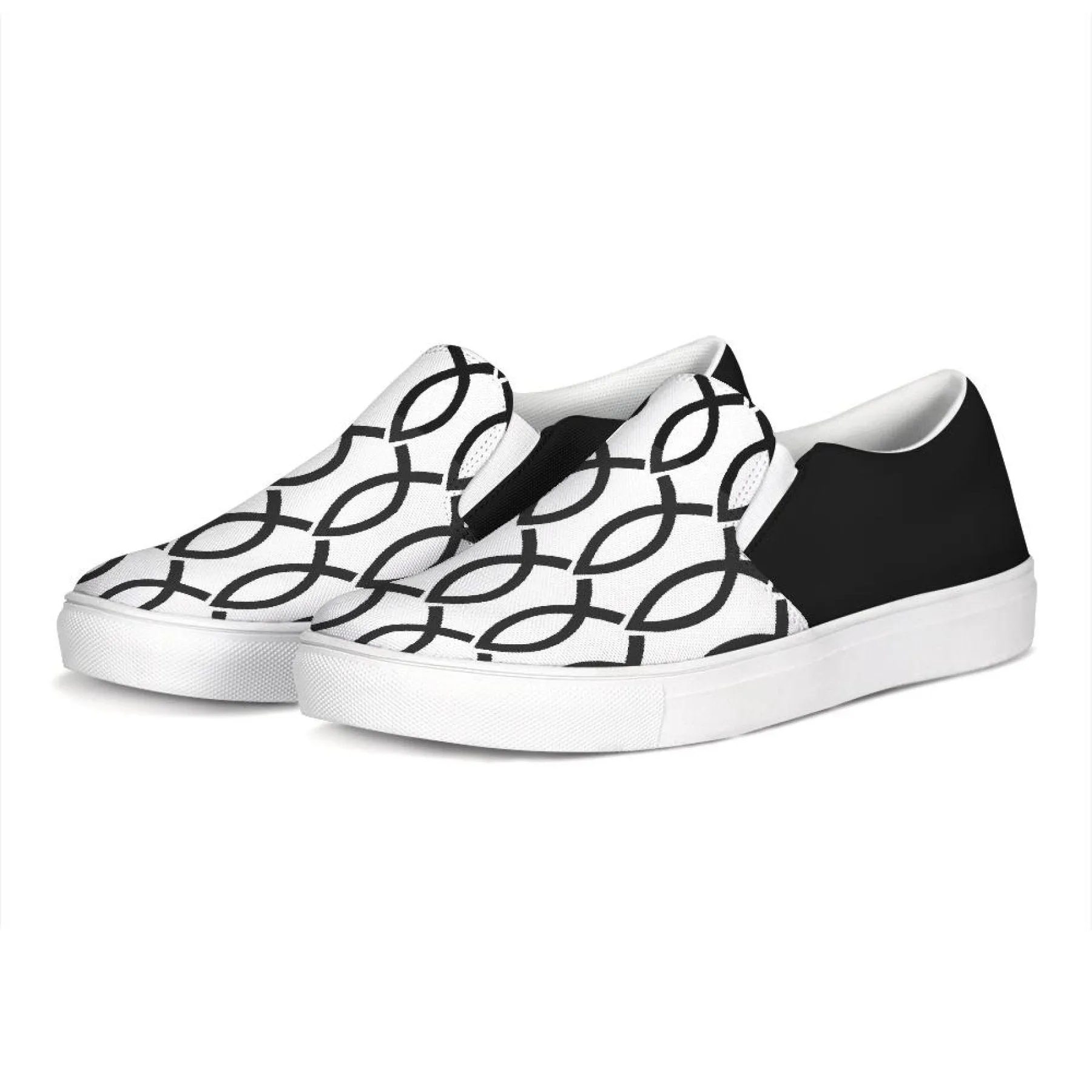 Women's Athletic Sneakers, Low Top Slip-On Canvas Shoes - Ichthys